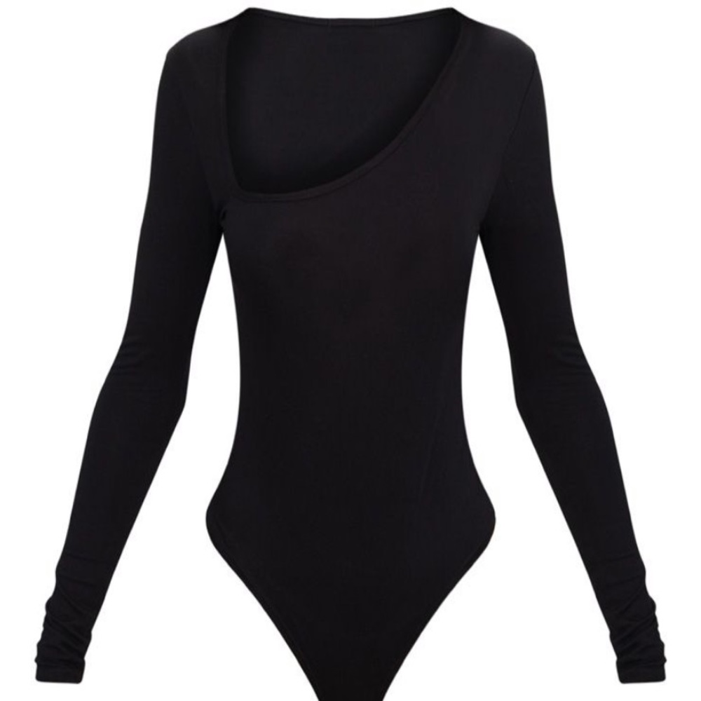 Asymmetrical Neckline Bodysuit